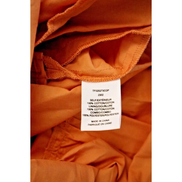 Derek Lam 10 Crosby Women's Sz 00 Peach Antara Cotton A-Line Midi Dress - Picture 4 of 13